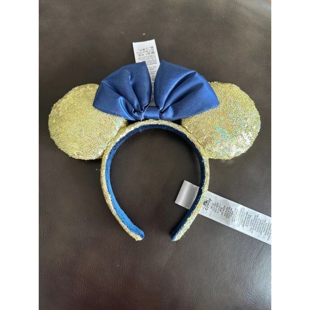 Disney Gold Minnie Mouse Ears Headband NWT